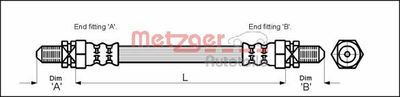 Тормозной шланг METZGER 4113254