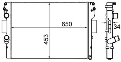 Radiators, Motora dzesēšanas sistēma MAHLE CR 1254 001S
