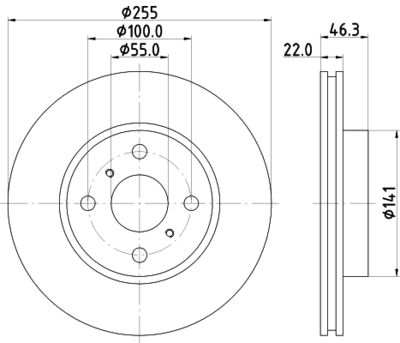 Тормозной диск HELLA 8DD 355 113-581