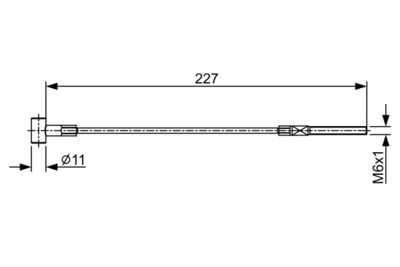 Тросик, cтояночный тормоз BOSCH 1987482578