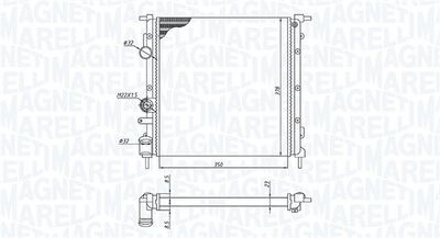 Радиатор, охлаждение двигателя MAGNETI MARELLI 350213172100