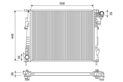 Radiators, Motora dzesēšanas sistēma VALEO 734946