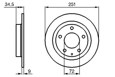 Тормозной диск BOSCH 0 986 479 208