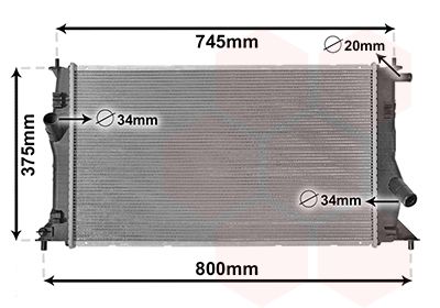 Radiators, Motora dzesēšanas sistēma VAN WEZEL 27002183