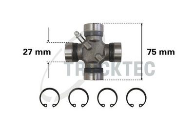 Šarnīrs, kardānvārpsta TRUCKTEC AUTOMOTIVE 02.34.041