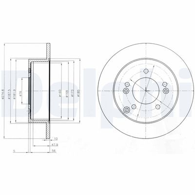 Тормозной диск DELPHI BG4260