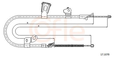 Тросик, cтояночный тормоз COFLE 92.17.1070