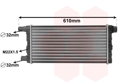 Radiators, Motora dzesēšanas sistēma VAN WEZEL 17002115