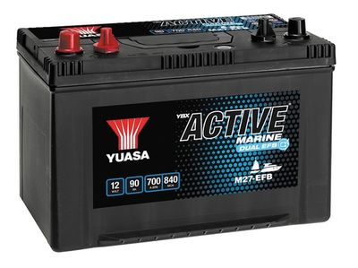 Startera akumulatoru baterija YUASA M27-EFB