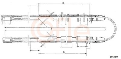 Тросик, cтояночный тормоз COFLE 92.10.560