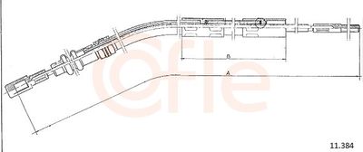 Трос, управление сцеплением COFLE 92.11.384