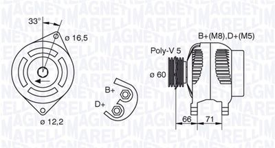 Ģenerators MAGNETI MARELLI 063321606010
