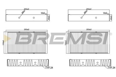 Фильтр, воздух во внутренном пространстве BREMSI FC2555C