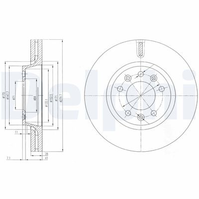 Тормозной диск DELPHI BG4084