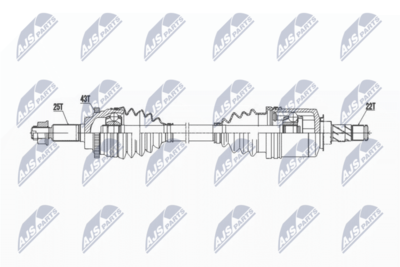 Приводной вал NTY NPW-SU-050
