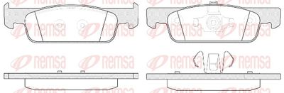 Комплект тормозных колодок, дисковый тормоз REMSA 1540.00