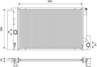 Радиатор, охлаждение двигателя VALEO 701538