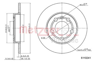 Bremžu diski METZGER 6110241