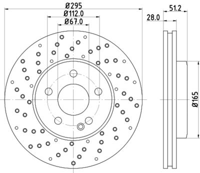 Bremžu diski HELLA PAGID 8DD 355 129-681