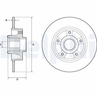 Тормозной диск DELPHI BG9137RS