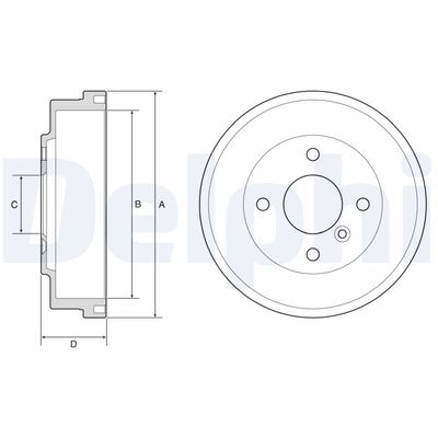 Тормозной барабан DELPHI BF627