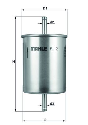 Топливный фильтр MAHLE KL 2