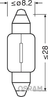 Kvēlspuldze, Salona telpas apgaismojums ams-OSRAM 6430