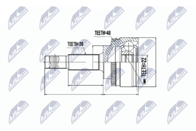 Шарнирный комплект, приводной вал NTY NPZ-TY-057