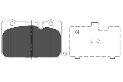 Bremžu uzliku kompl., Disku bremzes KAVO PARTS KBP-9053