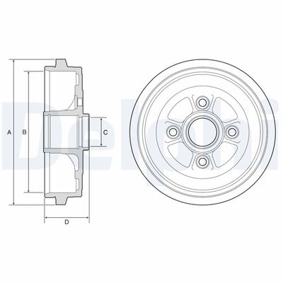 Bremžu trumulis DELPHI BF574