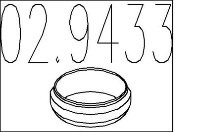Blīvgredzens, Izplūdes caurule MTS 02.9433