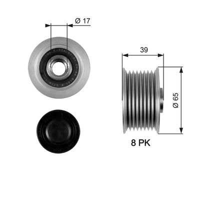 Механизм свободного хода генератора GATES OAP7071