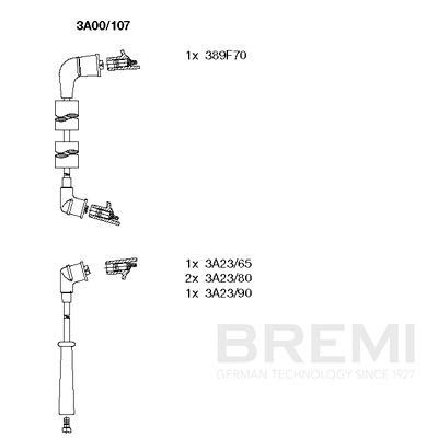 Augstsprieguma vadu komplekts BREMI 3A00/107