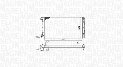 Радиатор, охлаждение двигателя MAGNETI MARELLI 350213172000