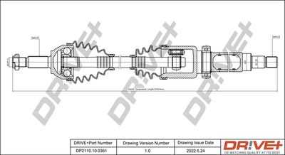 Приводной вал Dr!ve+ DP2110.10.0361