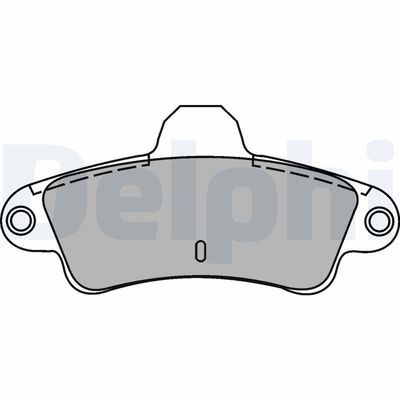 Комплект тормозных колодок, дисковый тормоз DELPHI LP1242