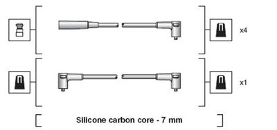 Комплект проводов зажигания MAGNETI MARELLI 941318111198