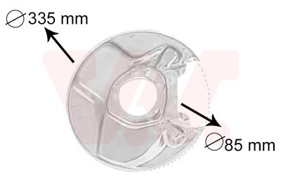 Dubļu sargs, Bremžu disks VAN WEZEL 3010373