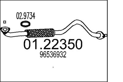 Труба выхлопного газа MTS 01.22350