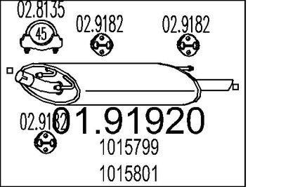 Глушитель выхлопных газов конечный MTS 01.91920