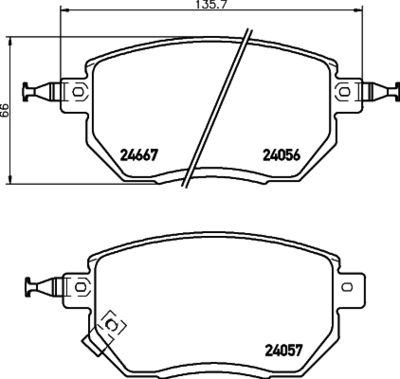 Bremžu uzliku kompl., Disku bremzes HELLA PAGID 8DB 355 011-101