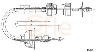Трос, управление сцеплением COFLE 92.15.355
