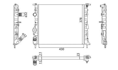 Radiators, Motora dzesēšanas sistēma MAGNETI MARELLI 350213261003