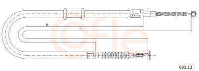 Тросик, cтояночный тормоз COFLE 92.631.13