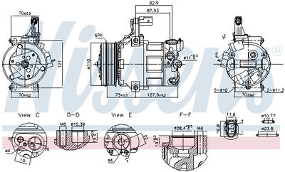 Компрессор, кондиционер NISSENS 891034
