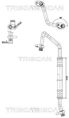Трубопровод высокого / низкого давления, кондиционер TRISCAN 9010 28057