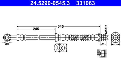 Тормозной шланг ATE 24.5290-0545.3