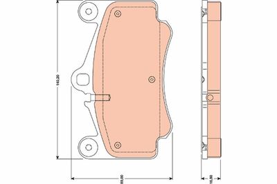 Bremžu uzliku kompl., Disku bremzes TRW GDB1778