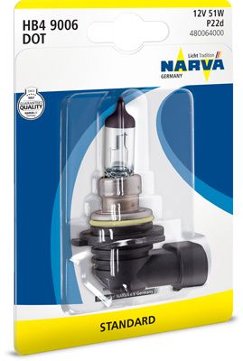 Лампа накаливания, фара дальнего света NARVA 480064000