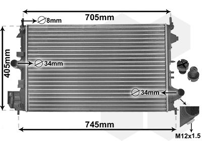 Radiators, Motora dzesēšanas sistēma VAN WEZEL 37002462